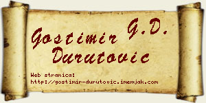 Gostimir Durutović vizit kartica